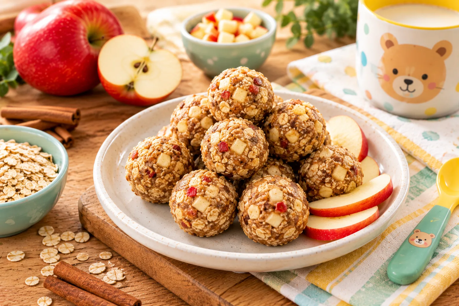 Bolitas de avena y manzana sin azúcar 🍎