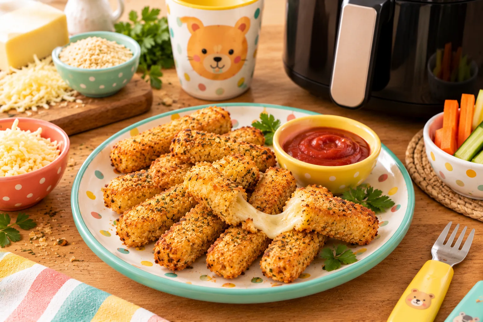 Palitos de queso crujientes en air fryer 🔥