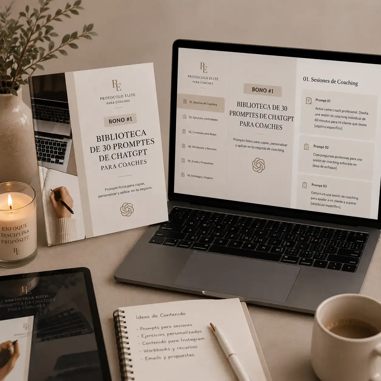 Biblioteca de 30 Prompts de ChatGPT para Coaches